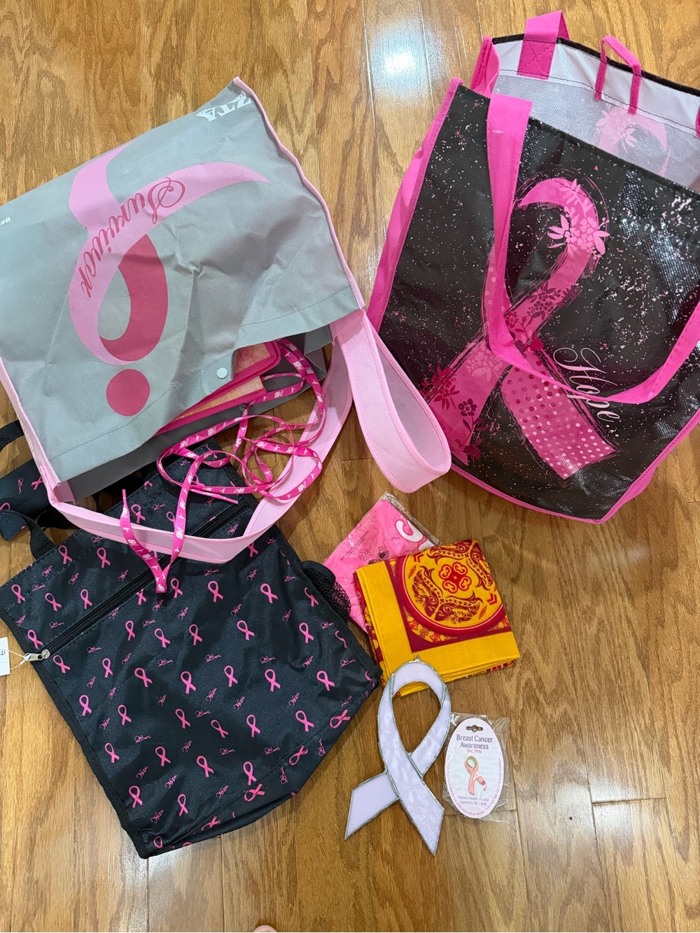 Pink Ribbon Awareness Tote & Accessories Set
